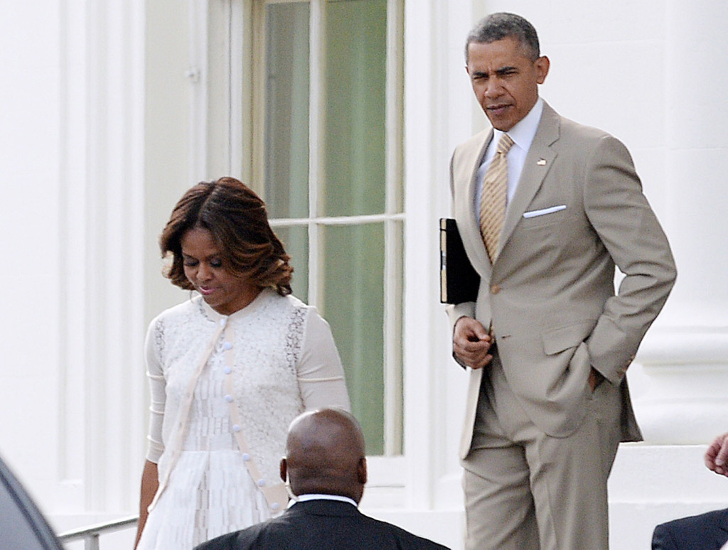 President Obama And Family Go To Sunday Church